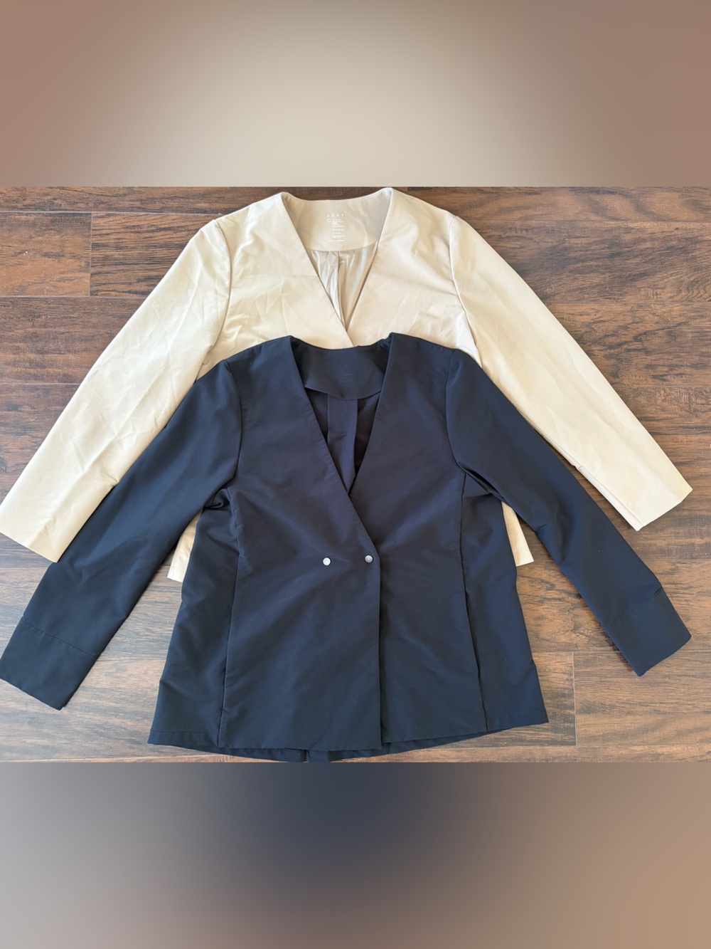 2 ADAY Blazers Tan and Black size Large